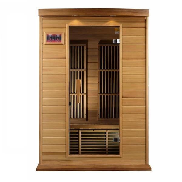 Maxxus 2-Person Low EMF FAR Infrared Sauna - glass door