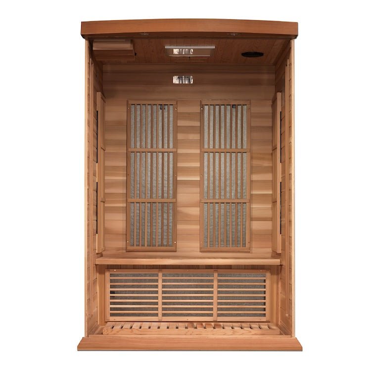 Maxxus 2-Person Near Zero EMF FAR Infrared Sauna - inside view of the sauna