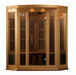 Maxxus 3-Person Corner Low EMF FAR Infrared Sauna - glass door