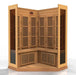 Maxxus 3-Person Corner Low EMF FAR Infrared Sauna - with double wood panels