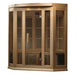 Maxxus 3-Person Corner Low EMF FAR Infrared Sauna - glass door with handle