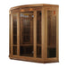 Maxxus 3-Person Corner Low EMF FAR Infrared Sauna - glass door with handle