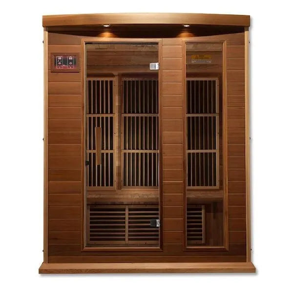 Maxxus 3-Person Low EMF FAR Infrared Sauna - glass door