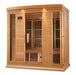 Maxxus 4-Person Low EMF FAR Infrared Sauna - glass display