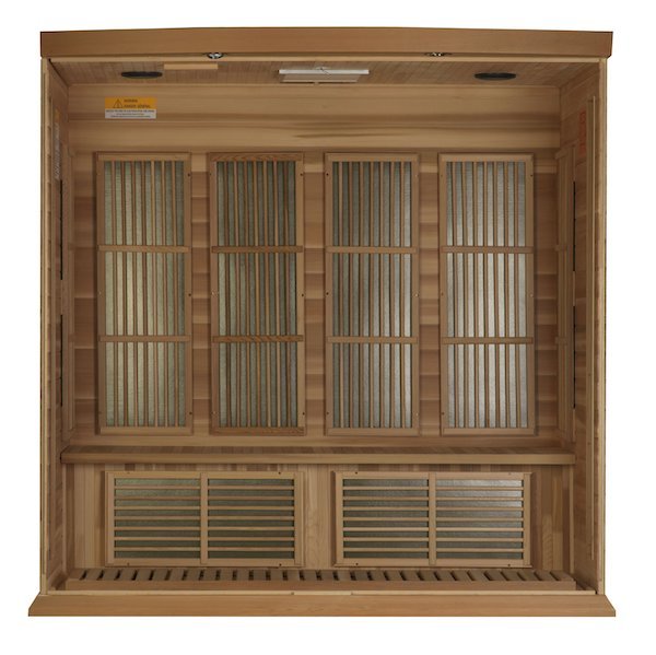 Maxxus 4-Person Low EMF FAR Infrared Sauna - wooden panels