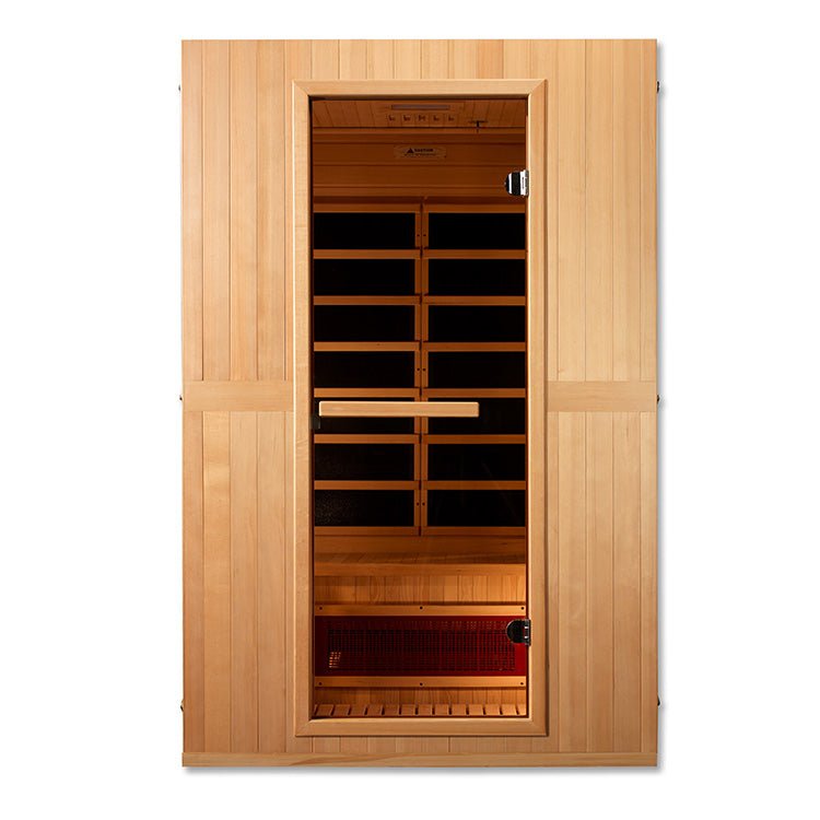 Maxxus Serenity 2-Person Low EMF FAR Infrared Sauna - glass door handle