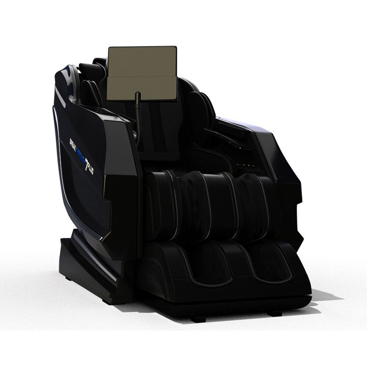 Medical Breakthrough 7 Plus - a black massage chair with a monitor