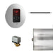 Mr. Steam Basic Butler Linear Steam Shower Control Package with iTempo Control and Linear SteamHead Round - silver device with led display