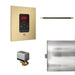 Mr. Steam Basic Butler Linear Steam Shower Control Package with iTempo Control and Linear SteamHead Square - satin brass finish