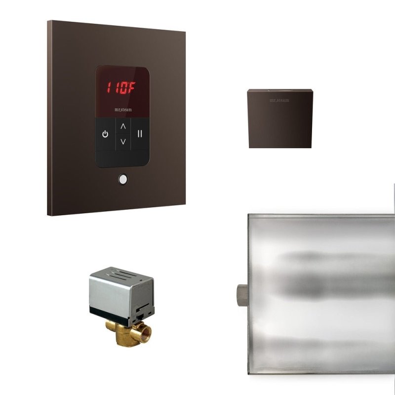 Mr. Steam Basic Butler Steam Shower Control Package with iTempo Control and Aroma Designer SteamHead Square - Finish: Oil Rubbed Bronze