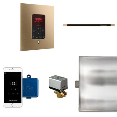 Mr. Steam Butler Linear Steam Shower Control Package with iTempoPlus Control and Linear SteamHead Square - Finish: Brushed Bronze, Glass Black, Brushed Nickel, Matte Black, Oil Rubbed Bronze, Polished Brass, Polished Chrome, Polished Nickel, Custom Plated