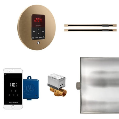 Mr. Steam Butler Max Linear Steam Shower Control Package with iTempoPlus Control and Linear SteamHead Round - Finish: Brushed Bronze, Glass Black, Brushed Nickel, Matte Black, Oil Rubbed Bronze, Polished Brass, Polished Chrome, Polished Nickel, Custom Pla