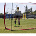 Powernet 14x7 Portable Framed Soccer Goal S005 - women standing next to the net 