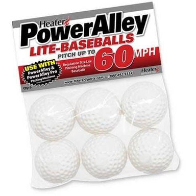 PowerAlley 60 MPH White Lite Pitching Machine Baseballs