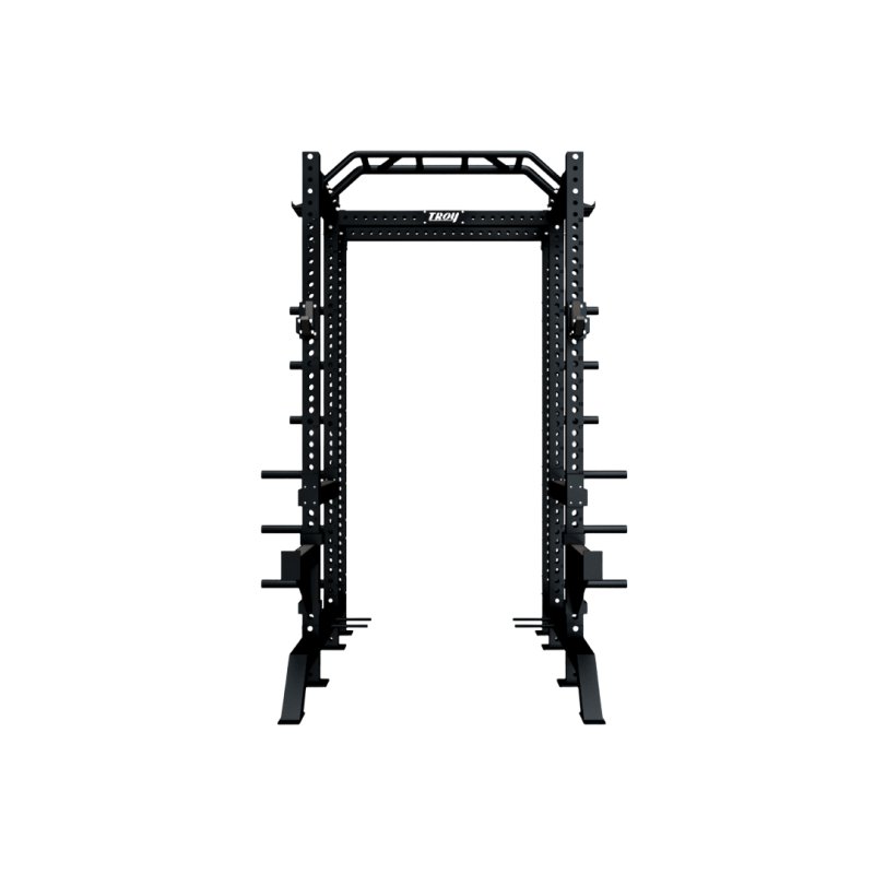 Power Rack - Front view of black rack