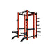 Power Rack - Side view of red and black rack