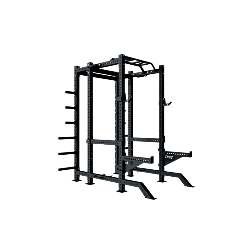 Power Rack - Side view of black rack