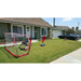 Children playing soccer in a yard using Powernet Soccer Goal 8x4 Portable Bow Style Net S002