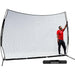 Powernet 12x9 Sports Barrier Net 1021 - a man setting up the net 