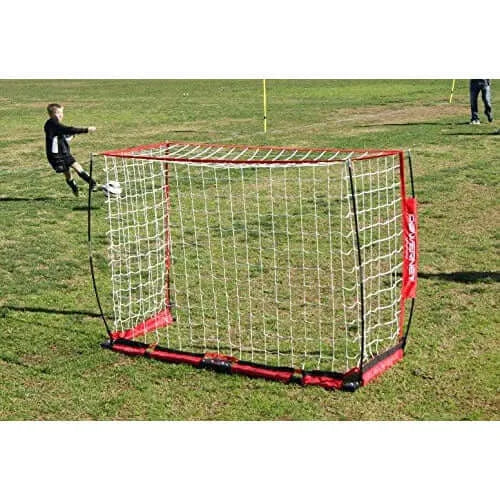 Powernet Soccer Goal 6ft x 4ft Portable Bow Style Net S022 - back view, outdoors 