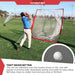 Powernet 7x7 FT Golf Hitting Net 1031 - A golfer practices their swing using a sturdy golf net, enhancing their skills in a backyard setting.