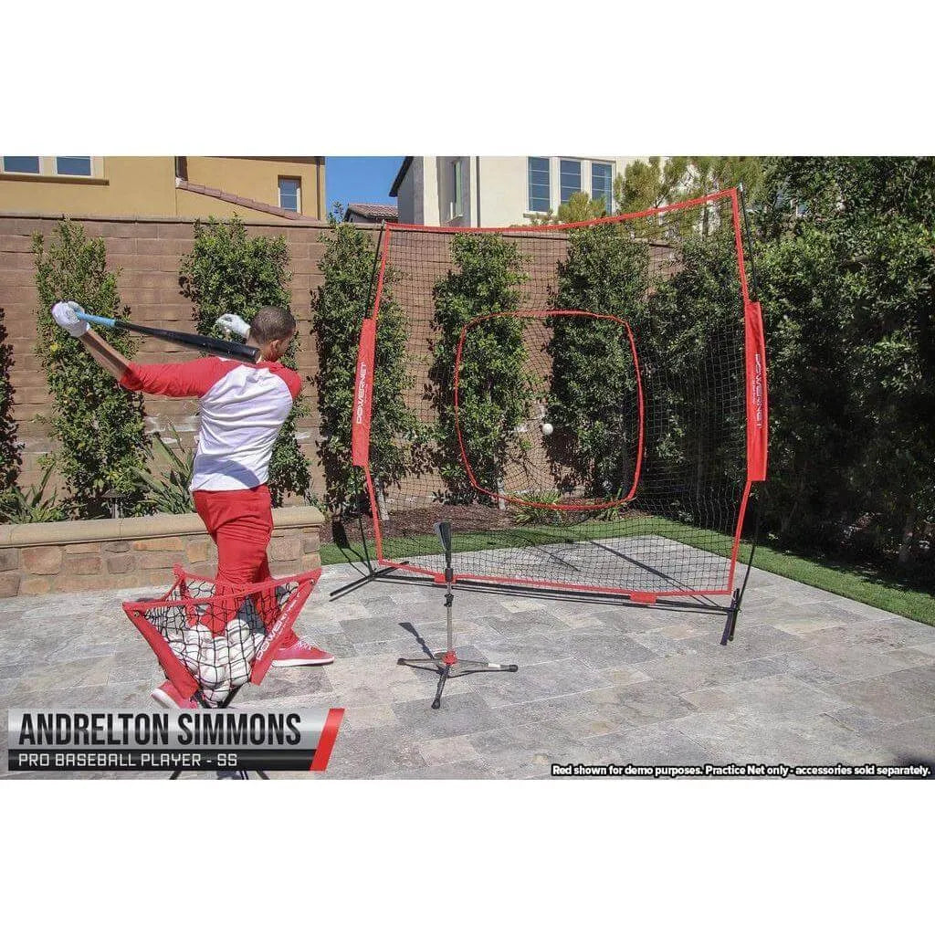 Pro Baseball Player Andrelton Simmons using a Powernet 8x8 Practice Net 1152