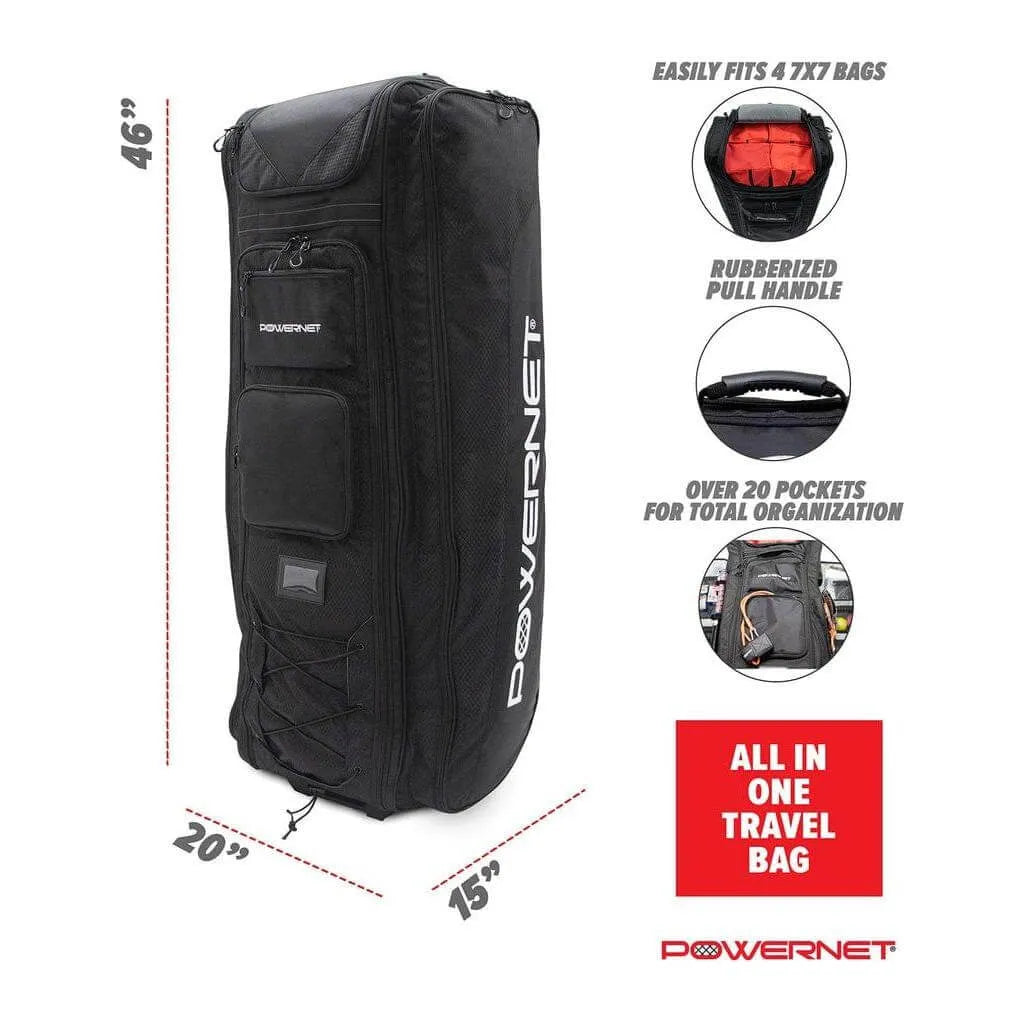 Powernet All Gear Transporter Rolling Baseball Equipment Bag for Coaches B007 product features