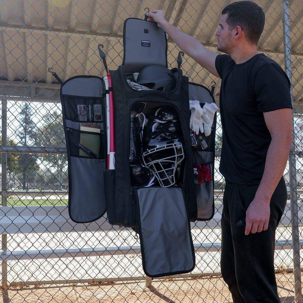 Powernet Optimus Catcher's Bag B013 - open bag showing the inside compartments