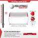 Powernet Freestanding Volleyball Warm Up Net 1178 - parts and measurements illustration 