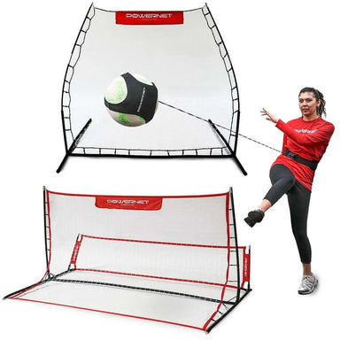 Powernet Training Net 6' x 4' Fast Pass Rebounder Trainer Soccer Bundle