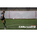 Olympic gold medalist Carli Lloyd kicking a ball through Powernet Soccer Goal Regulation Size 24x8 Net S007