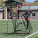 Powernet Sideline Trainer 7 x 4 FT Football Kicking Net 1198 - man kicking a football