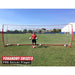 Pro soccer player Yohandry Orozco posing in front of Powernet Soccer Goal Regulation Size 24x8 Net S007