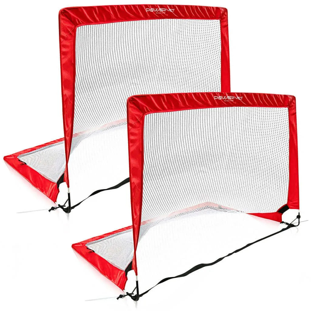 Powernet Soccer Popup Net Portable Goal 4'x3' (PAIR) S004