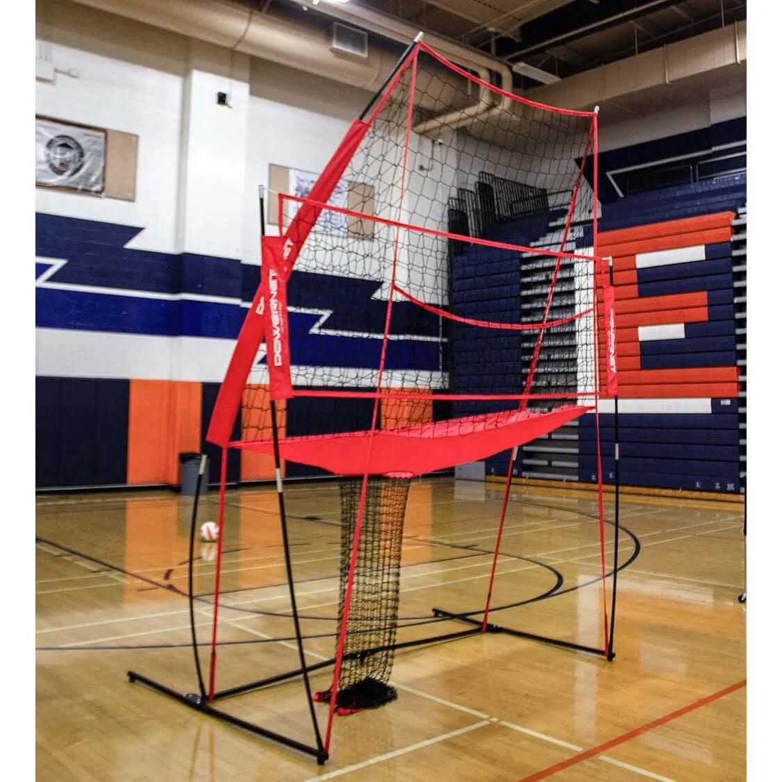 Powernet Volleyball Practice Net Station 8'x 11' V001 - setup in a court 