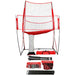 Powernet Volleyball Practice Net Station 8'x 11' V001 - front view with parts 