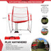 Powernet Volleyball Practice Net Station 8'x 11' V001 - illustration of parts and setup 