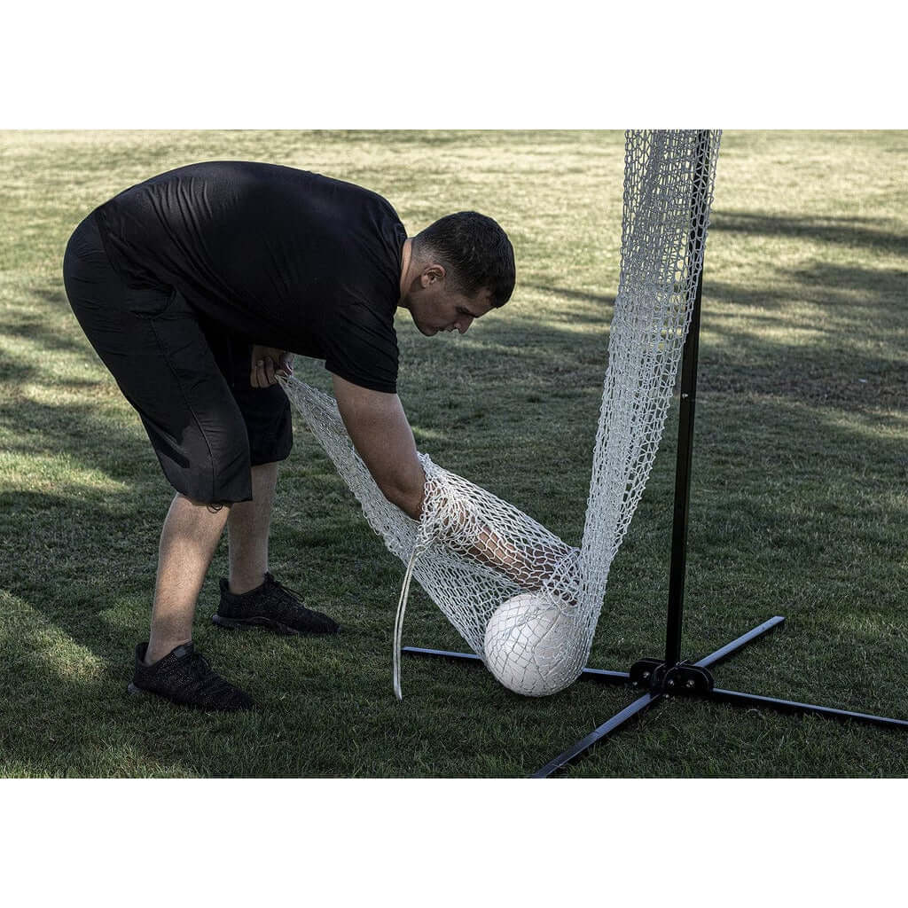 Powernet Volleyball Setter Trainer Net 1145 - ball trapped in net