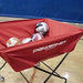 Powernet Volleyball Wheeled Cart XL 1189 - close up of the cart with balls inside it 