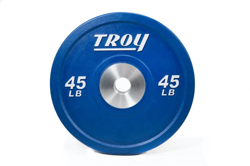 Premium Rubber Bumper Plate - 45 lb blue plate