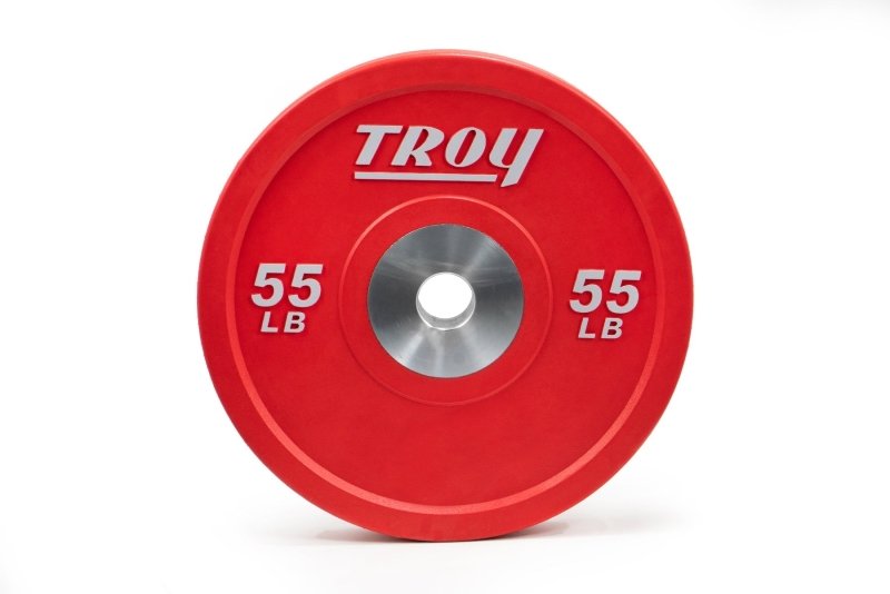 Premium Rubber Bumper Plate - 55 LB Red plate