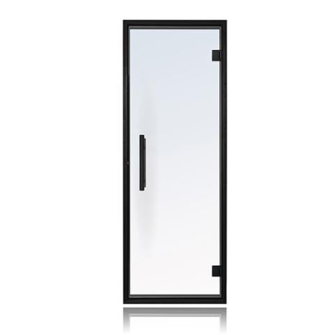 Prosaunas Clear Glass Sauna Door 24x73 Prehung Clear Glass Sauna Door, Black Alder Frame - Right hinged