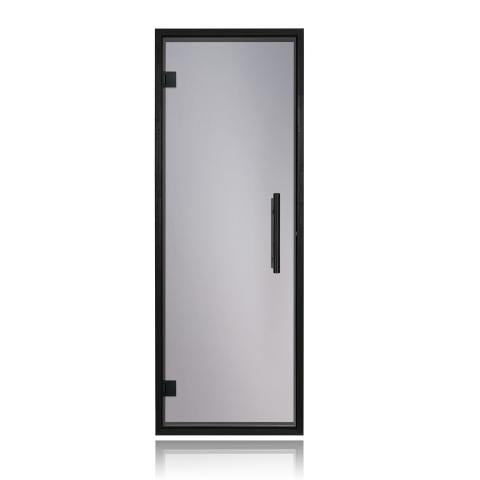 Prosaunas Tinted Glass Sauna Door 24x73 Prehung Tinted Glass Sauna Door, Black Alder Frame - Left hinged