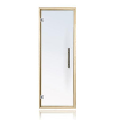 Prosaunas Clear Glass Sauna Door 24x73 Prehung Clear Glass Sauna Door, Aspen Frame