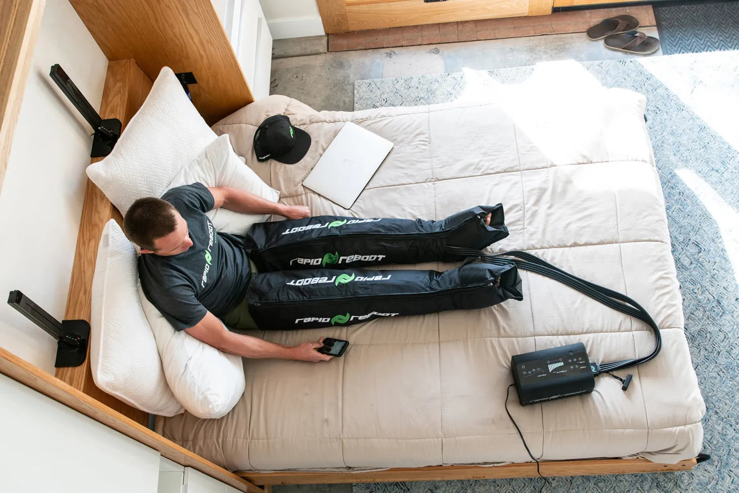 Rapid Reboot Classic Compression Boot Single Pack - man wearing them 