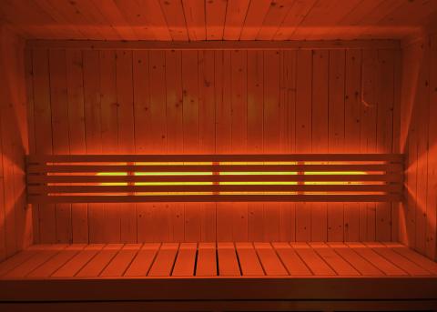 SaunaLife Lighting for Model X7 Sauna - orange lighting