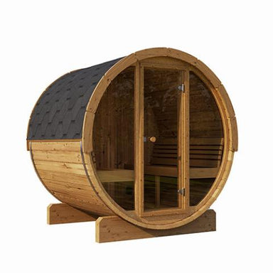 SaunaLife Model E7G Sauna Barrel Glass Front -