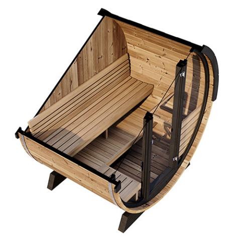 SaunaLife Model EE6G Sauna Barrel - Top interior view