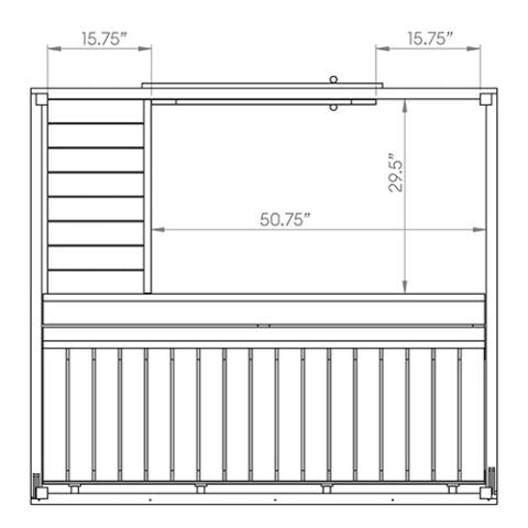 SaunaLife Model G2 - Sauna dimensions