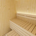 SaunaLife Model X2 Indoor Home Sauna - Interior view of sauna showing bench